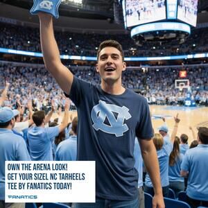 UNC Tarheels Navy Blue Logo T-Shirt Size X-Large